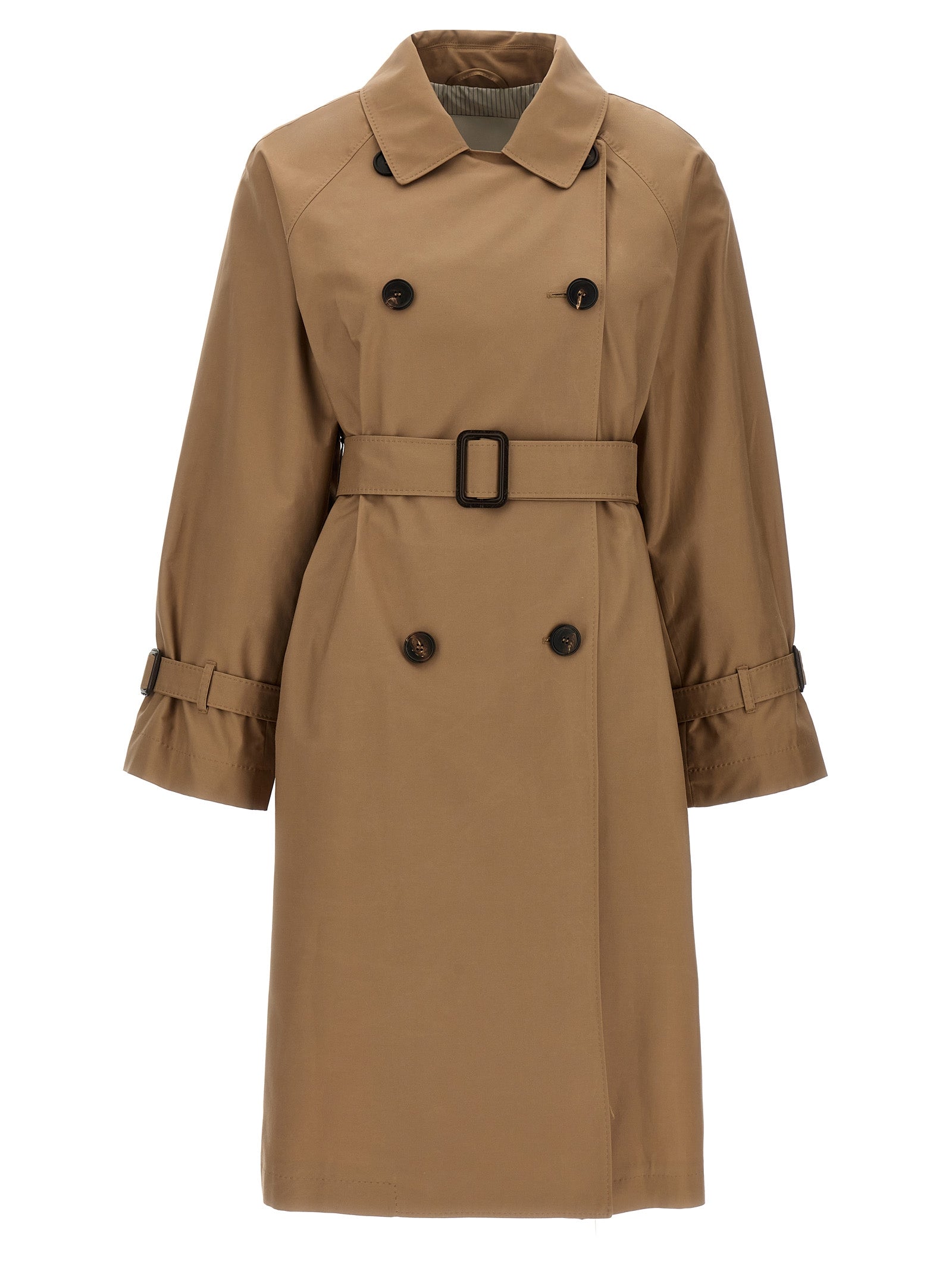MAX MARA THE CUBE Women's Ctrench Trench Coat Brown