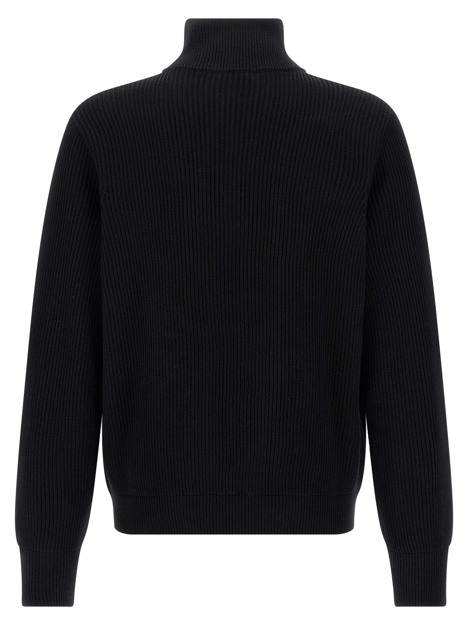 ROBERTO COLLINA - ROBERTO COLLINA Men’s Ribbed Cardigan Black - Men’s Knitwear