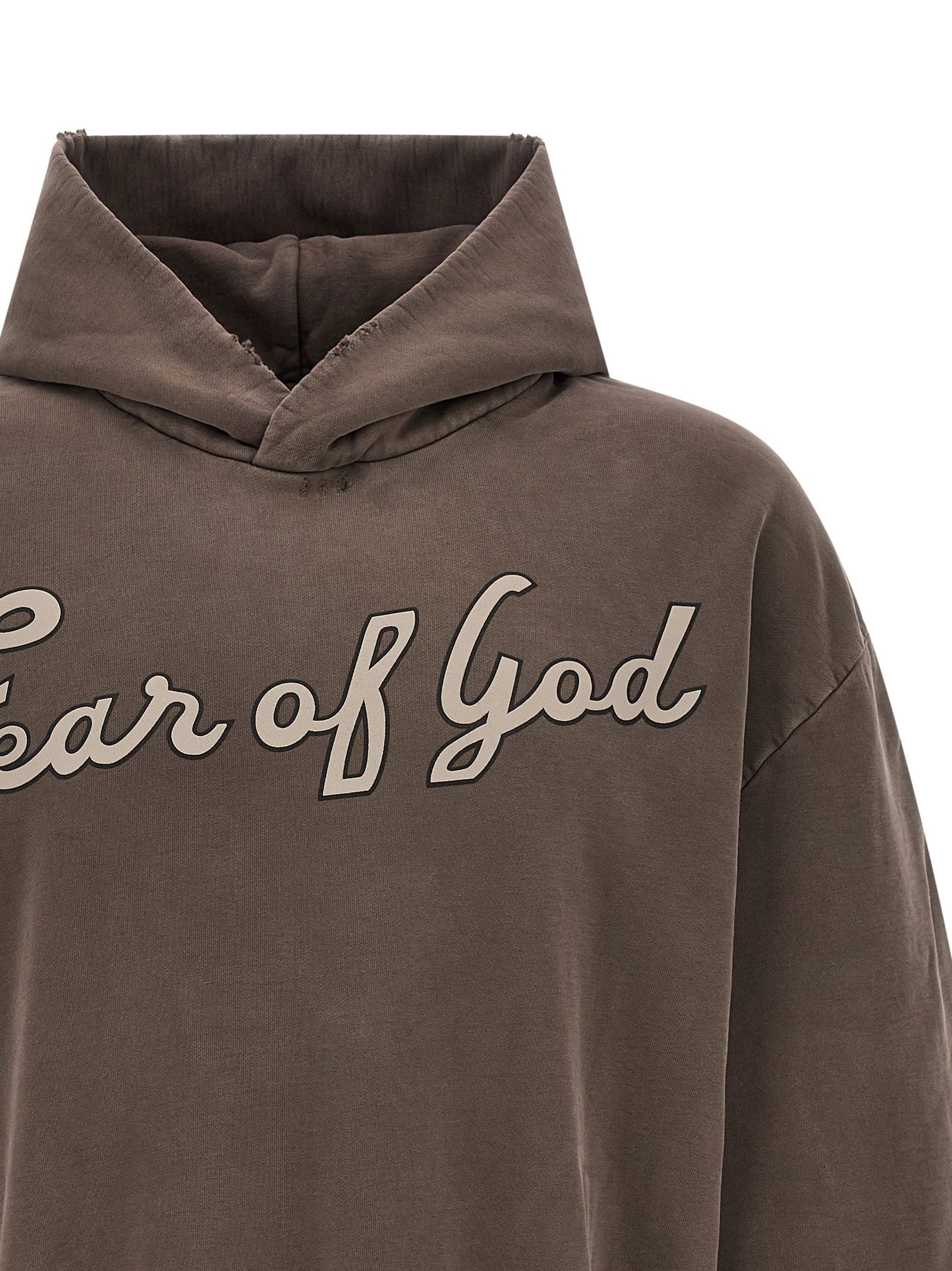 Fear Of God Classic Half Raglan Hoodie Brown