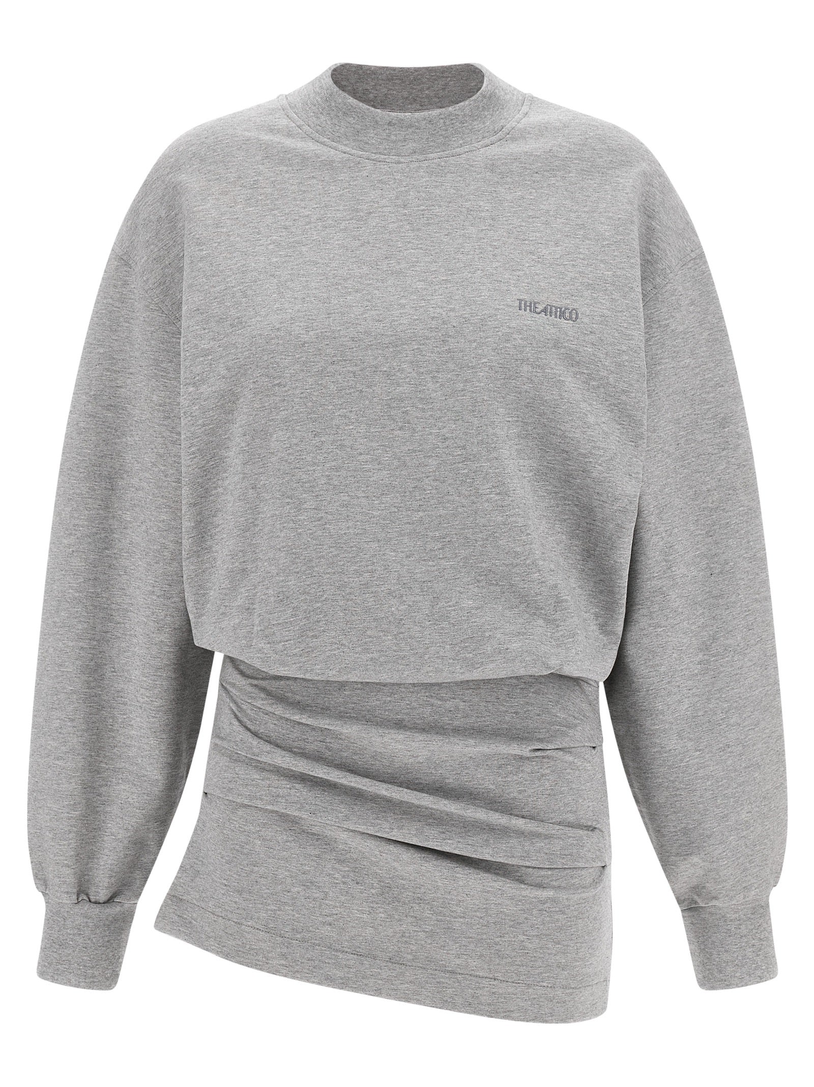 THE ATTICO - THE ATTICO Women’s MéLange Sweatshirt Dress Gray - Women’s Clothing