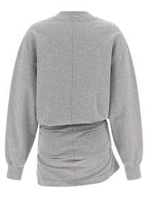 THE ATTICO - THE ATTICO Women’s MéLange Sweatshirt Dress Gray - Women’s Clothing