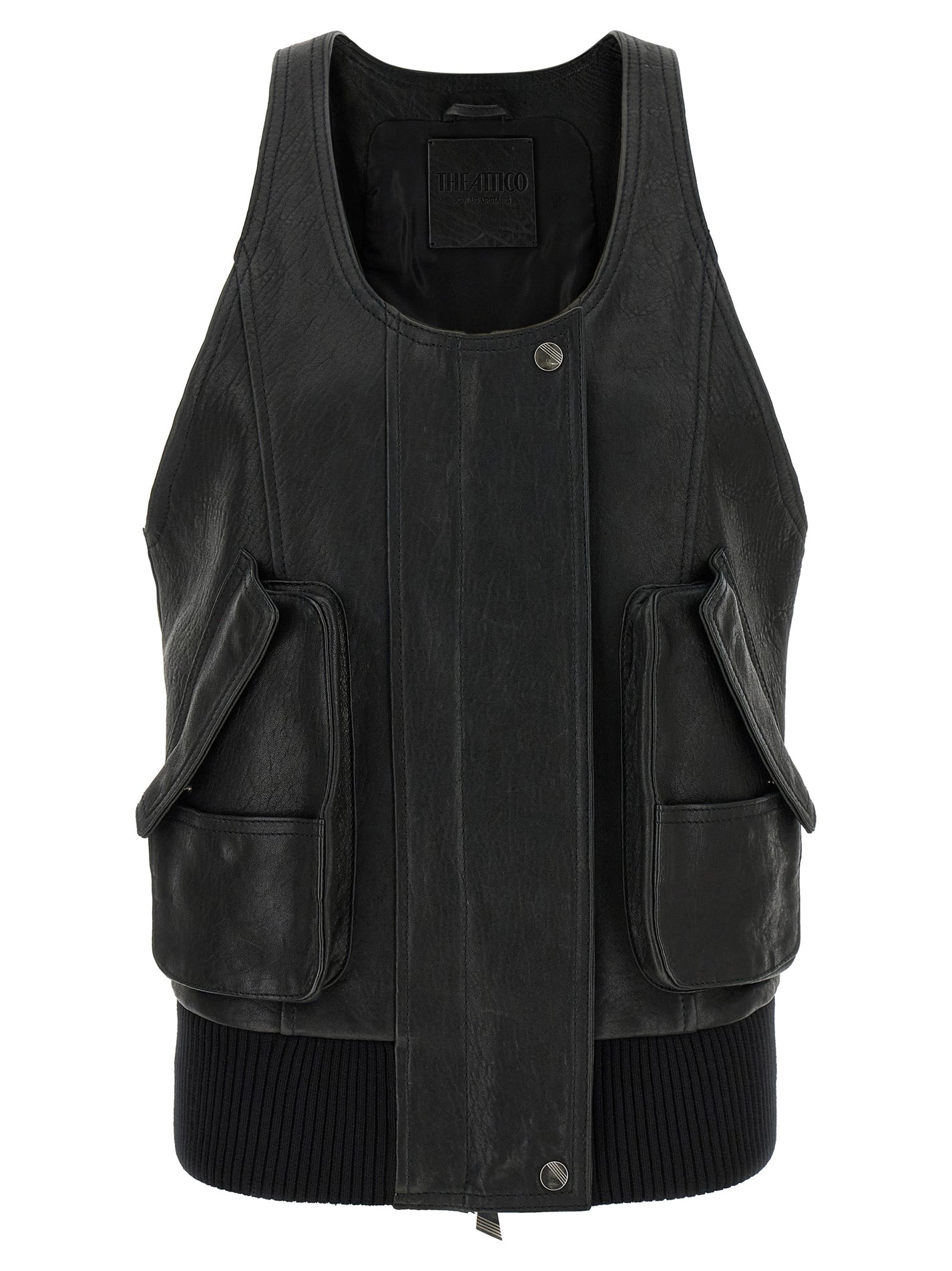 THE ATTICO - THE ATTICO Women’s Blouson Vest Black - Women’s Outerwear