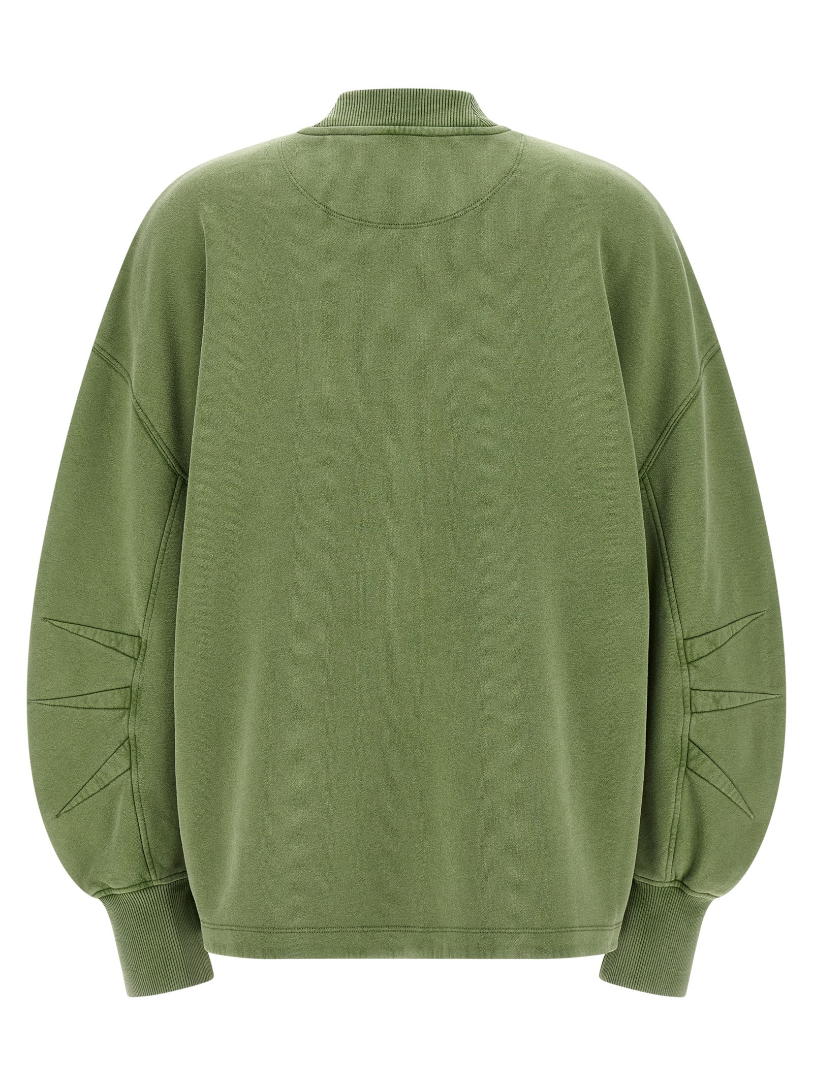 THE ATTICO - THE ATTICO Women’s Shaped Slit Sweatshirt Green - Women’s Sweatshirts