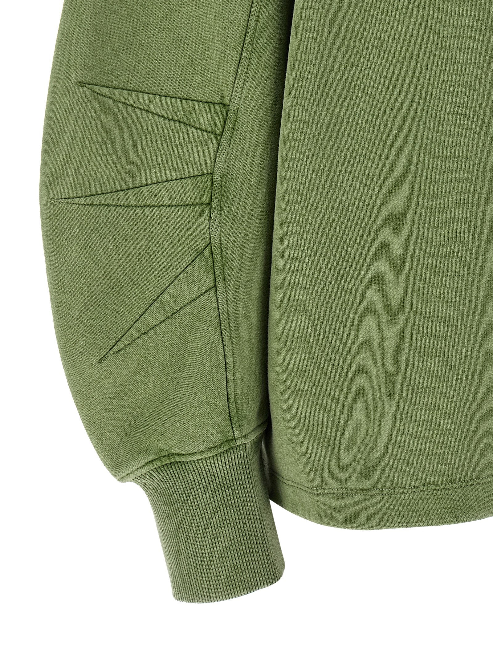 THE ATTICO - THE ATTICO Women’s Shaped Slit Sweatshirt Green - Women’s Sweatshirts