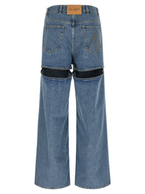 THE ATTICO - THE ATTICO Women’s Cut-Out Jeans Light Blue - Women’s Bottoms