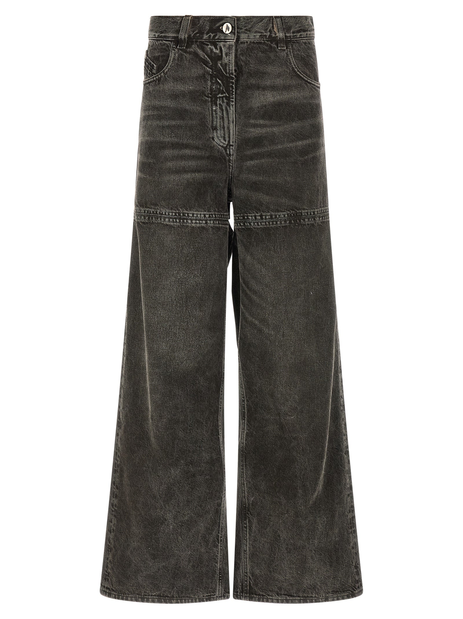 THE ATTICO - THE ATTICO Women’s Cut-Out Jeans Black - Women’s Bottoms