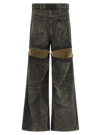 THE ATTICO - THE ATTICO Women’s Cut-Out Jeans Black - Women’s Bottoms