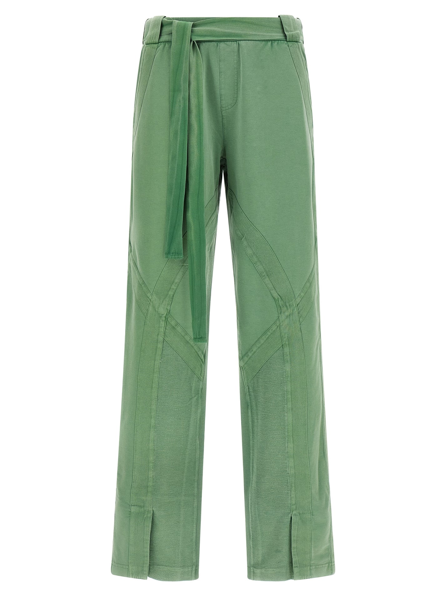 THE ATTICO - THE ATTICO Women’s Front Split Pants Green - Women’s Pants