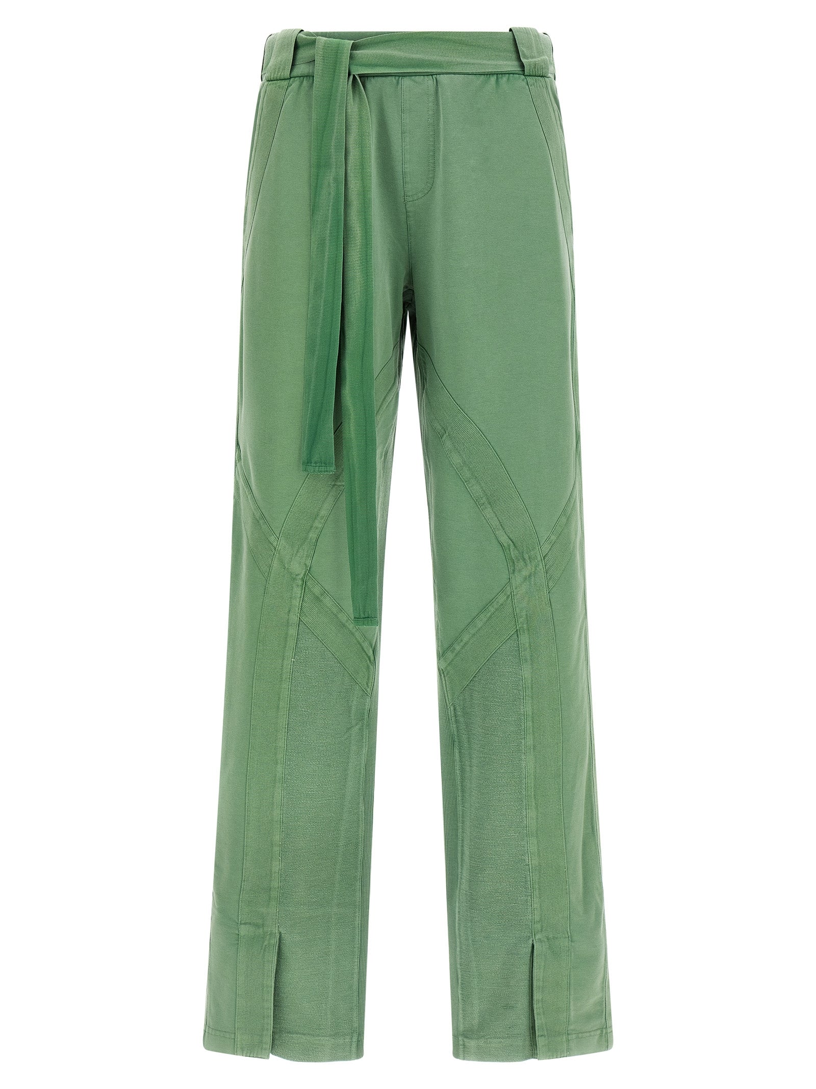 THE ATTICO - THE ATTICO Women’s Front Split Pants Green - Women’s Pants