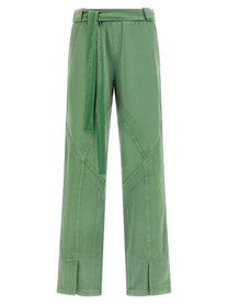 THE ATTICO - THE ATTICO Women’s Front Split Pants Green - Women’s Pants