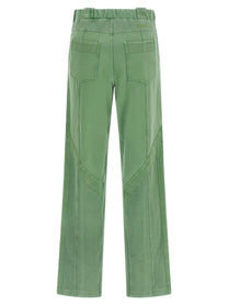 THE ATTICO - THE ATTICO Women’s Front Split Pants Green - Women’s Pants