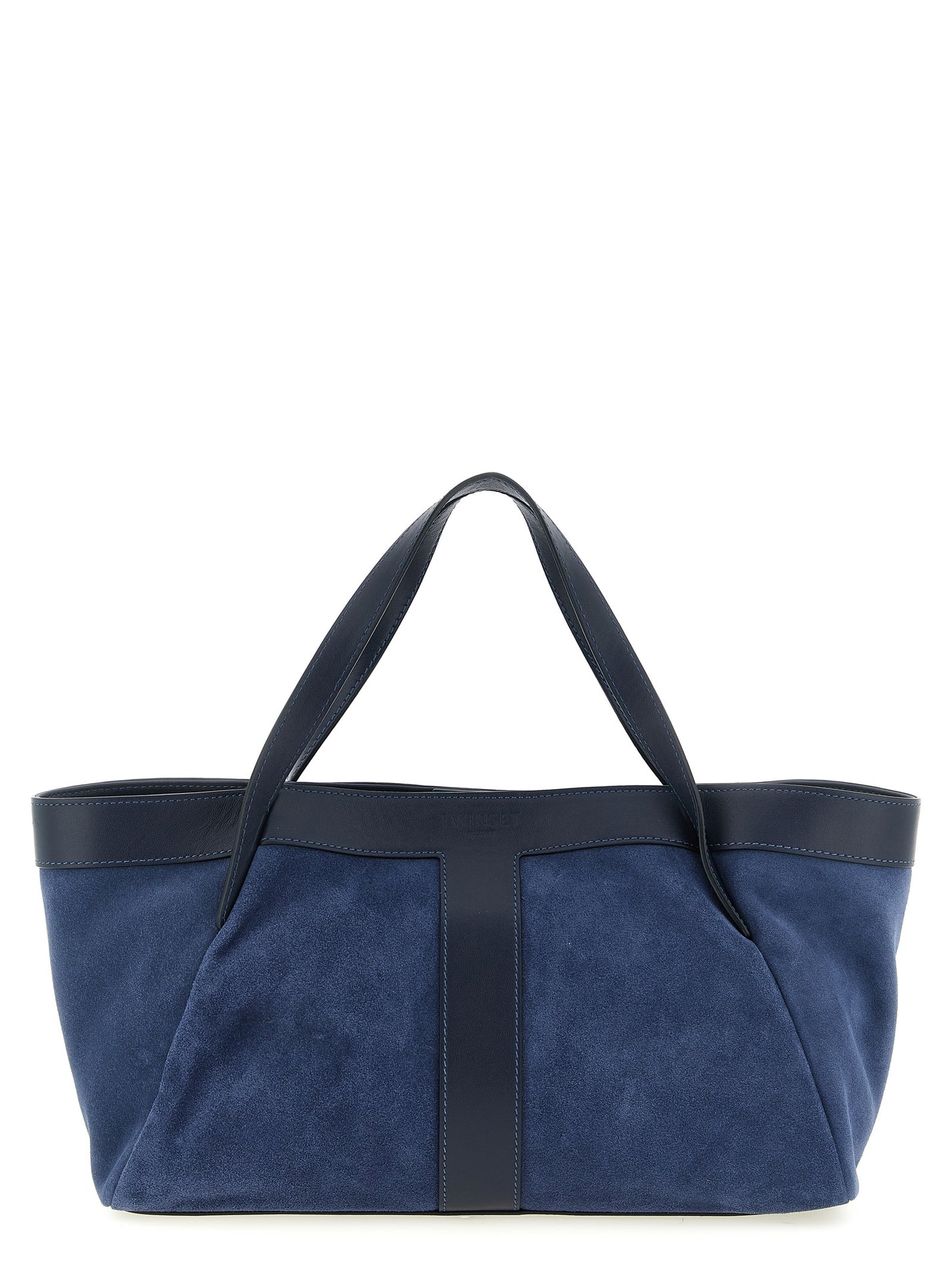 TWIN SET - TWIN SET Women’s Suede Shoulder Bag Blue - Women’s Bags
