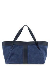 TWIN SET - TWIN SET Women’s Suede Shoulder Bag Blue - Women’s Bags