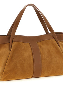 TWIN SET - TWIN SET Women’s Suede Shoulder Bag Brown - Women’s Bags