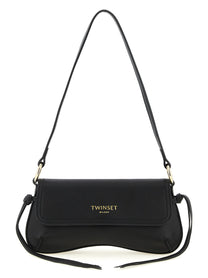 TWIN SET - TWIN SET Women’s Leather Shoulder Bag Black - Women’s Bags