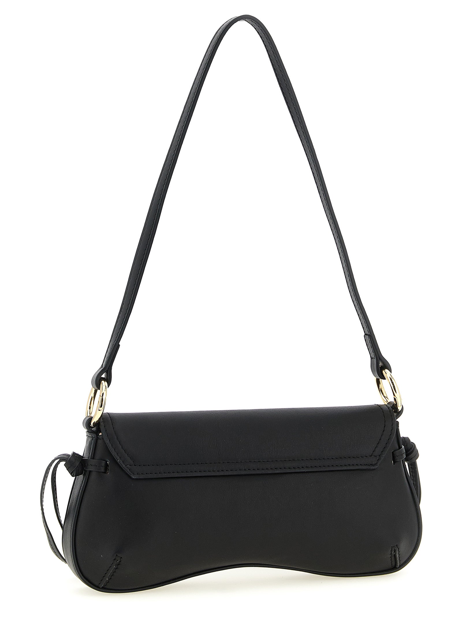 TWIN SET - TWIN SET Women’s Leather Shoulder Bag Black - Women’s Bags