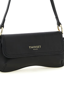 TWIN SET - TWIN SET Women’s Leather Shoulder Bag Black - Women’s Bags