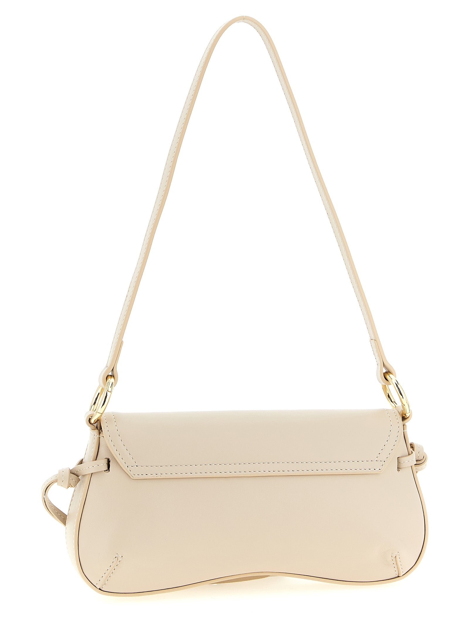 TWIN SET - TWIN SET Women’s Leather Shoulder Bag Beige - Women’s Bags