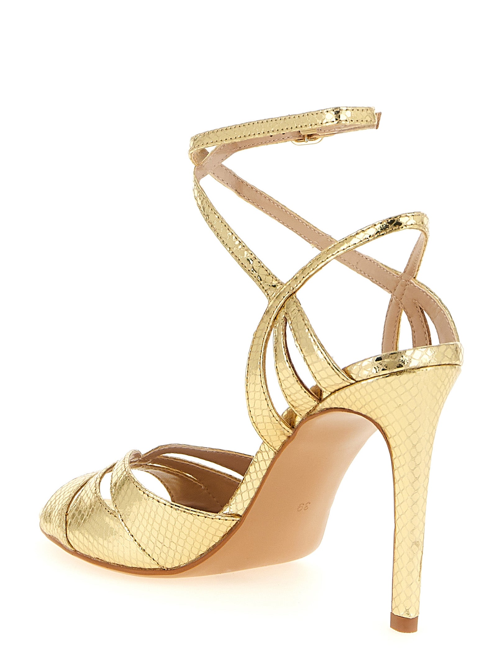 TWIN SET Women's Tejus Sandals Gold