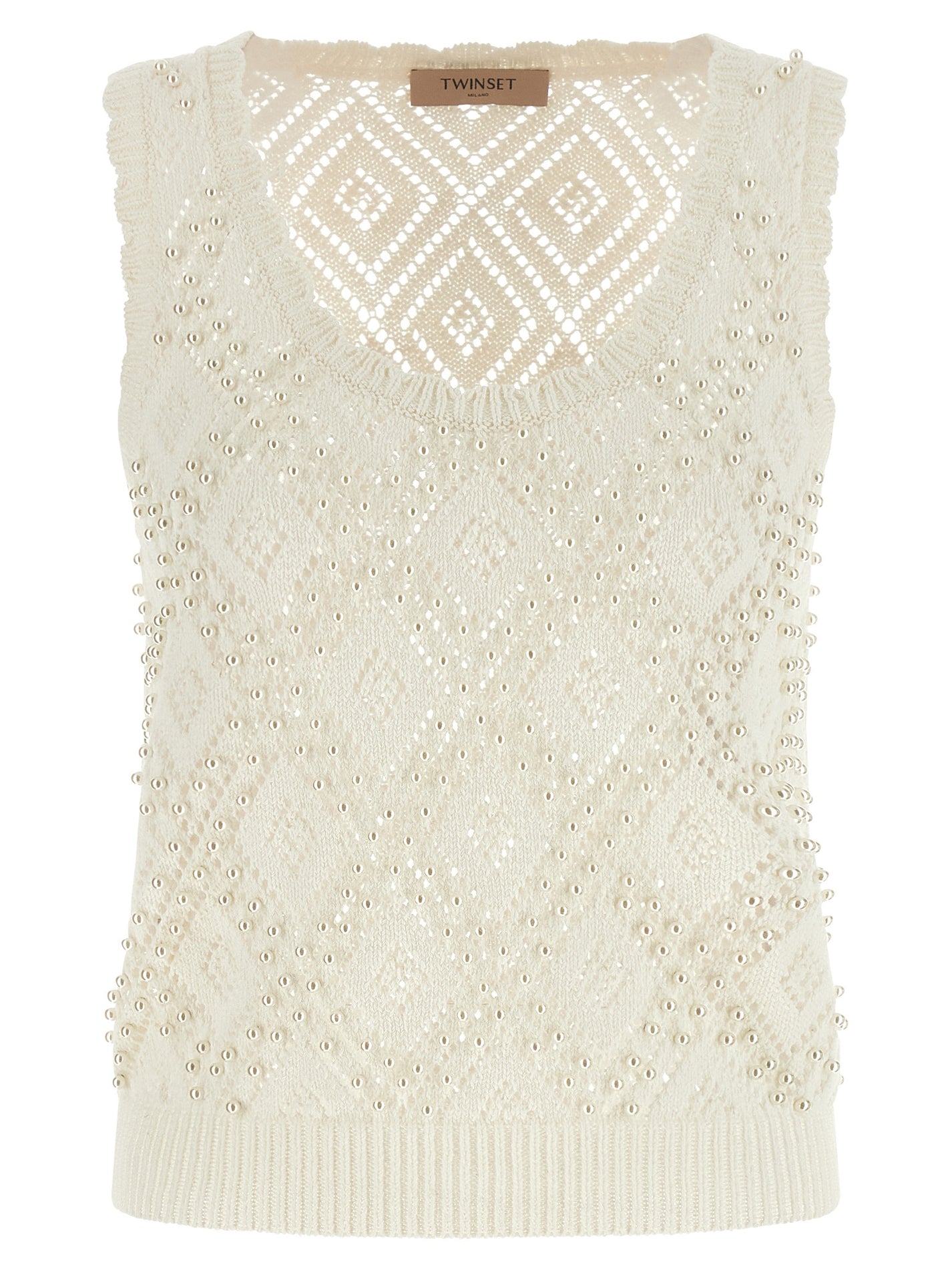 TWIN SET - TWIN SET - Pearl top - Women’s Tops