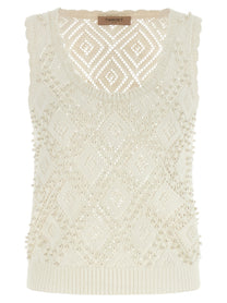 TWIN SET - TWIN SET - Pearl top - Women’s Tops
