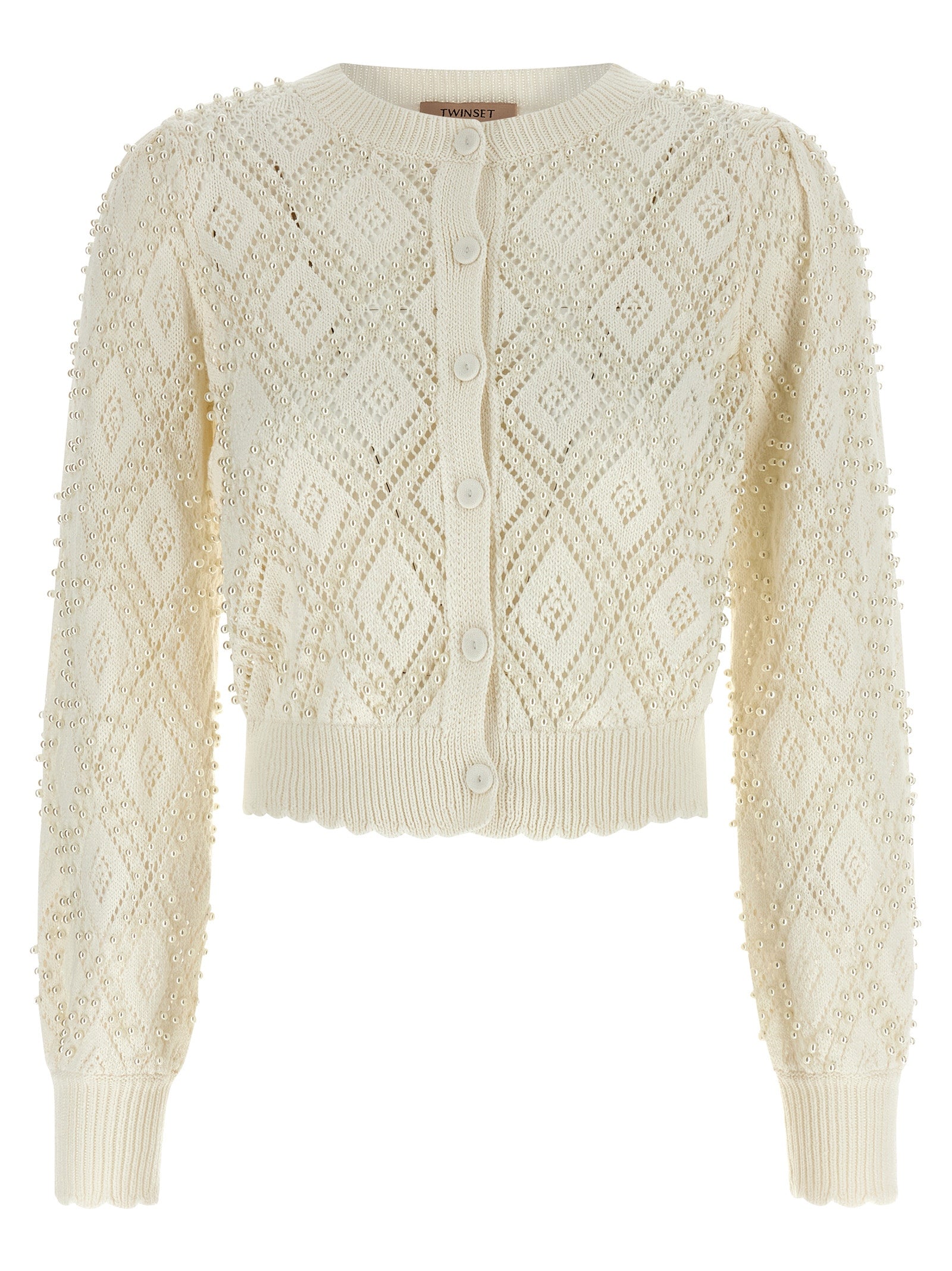 TWIN SET - TWIN SET - Pearl cardigan - Women’s Knitwear