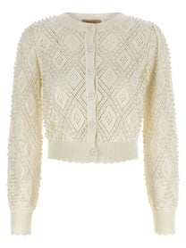 TWIN SET - TWIN SET - Pearl cardigan - Women’s Knitwear