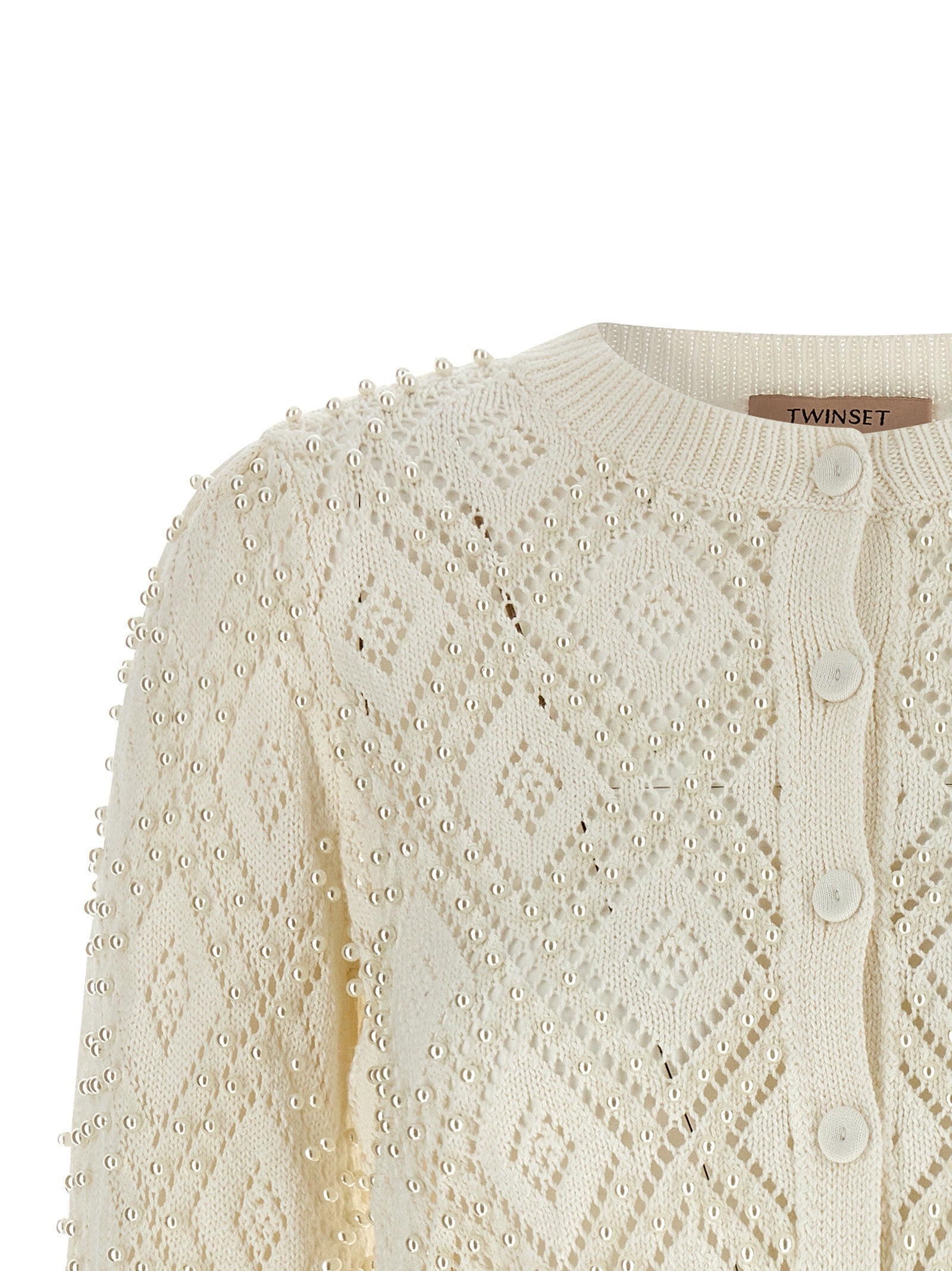 TWIN SET - TWIN SET - Pearl cardigan - Women’s Knitwear