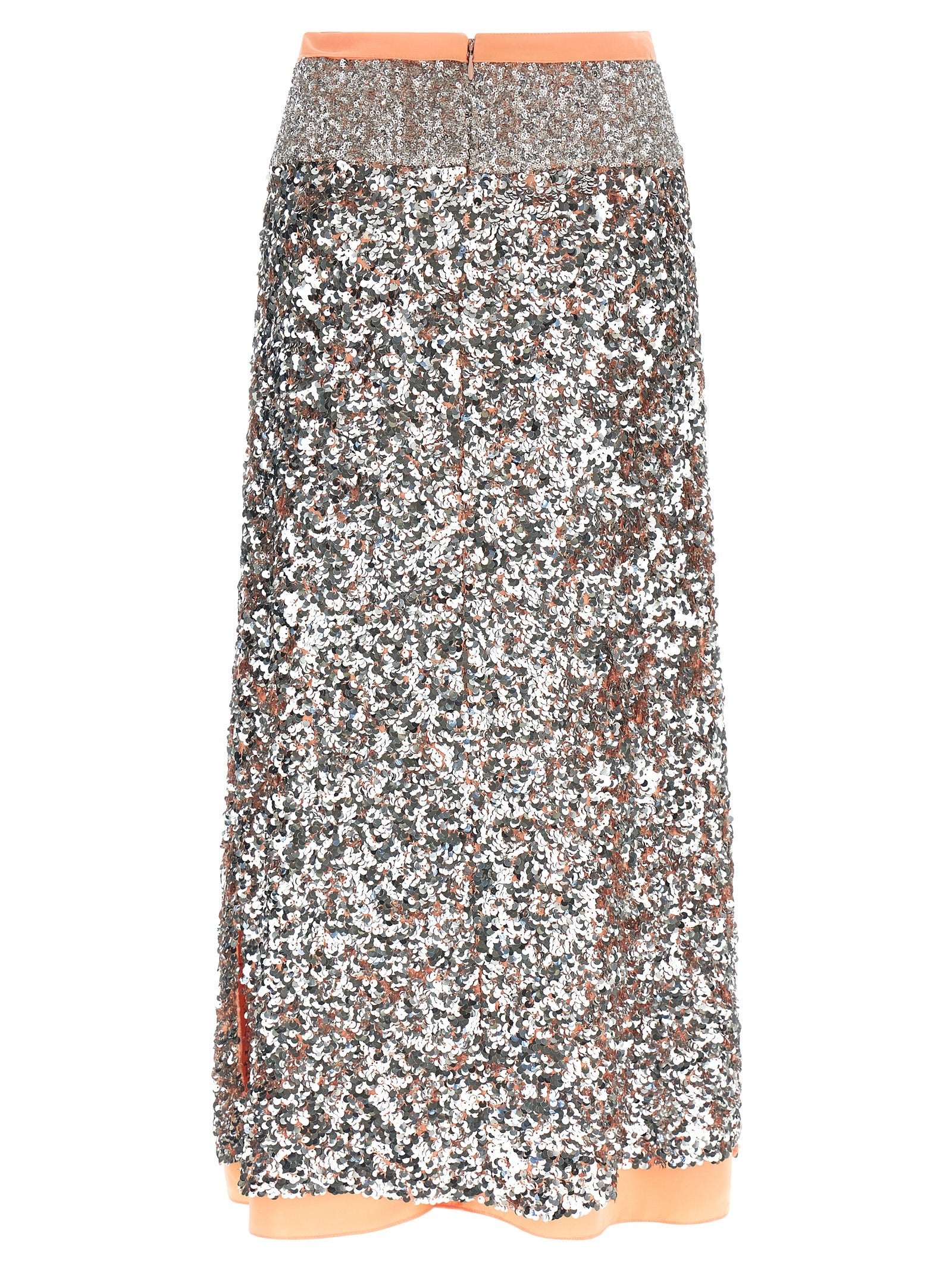 PACO RABANNE - PACO RABANNE Women’s Sequin Skirt Silver - Women’s Bottoms
