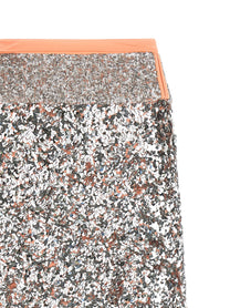 PACO RABANNE - PACO RABANNE Women’s Sequin Skirt Silver - Women’s Bottoms