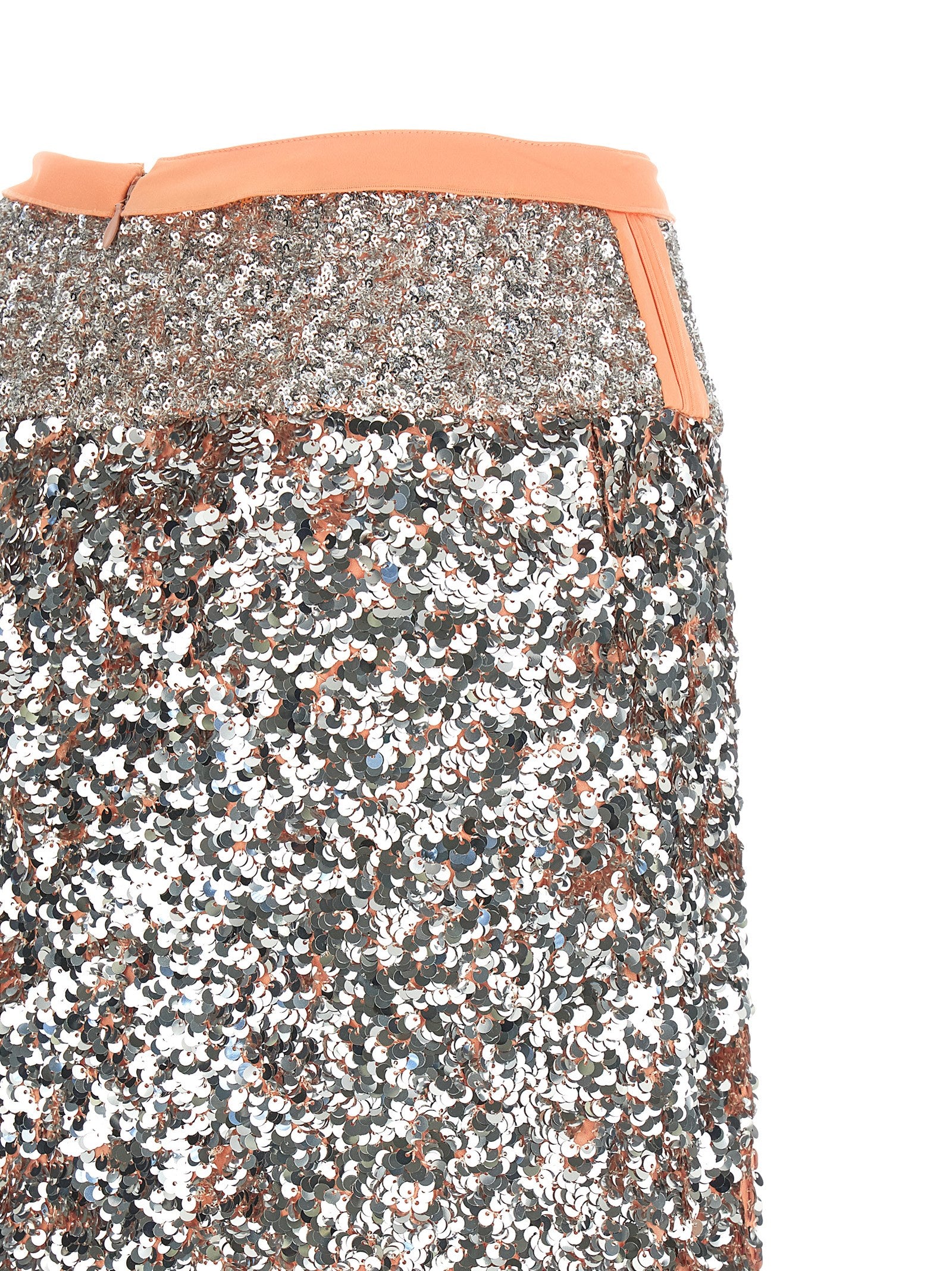 PACO RABANNE - PACO RABANNE Women’s Sequin Skirt Silver - Women’s Bottoms