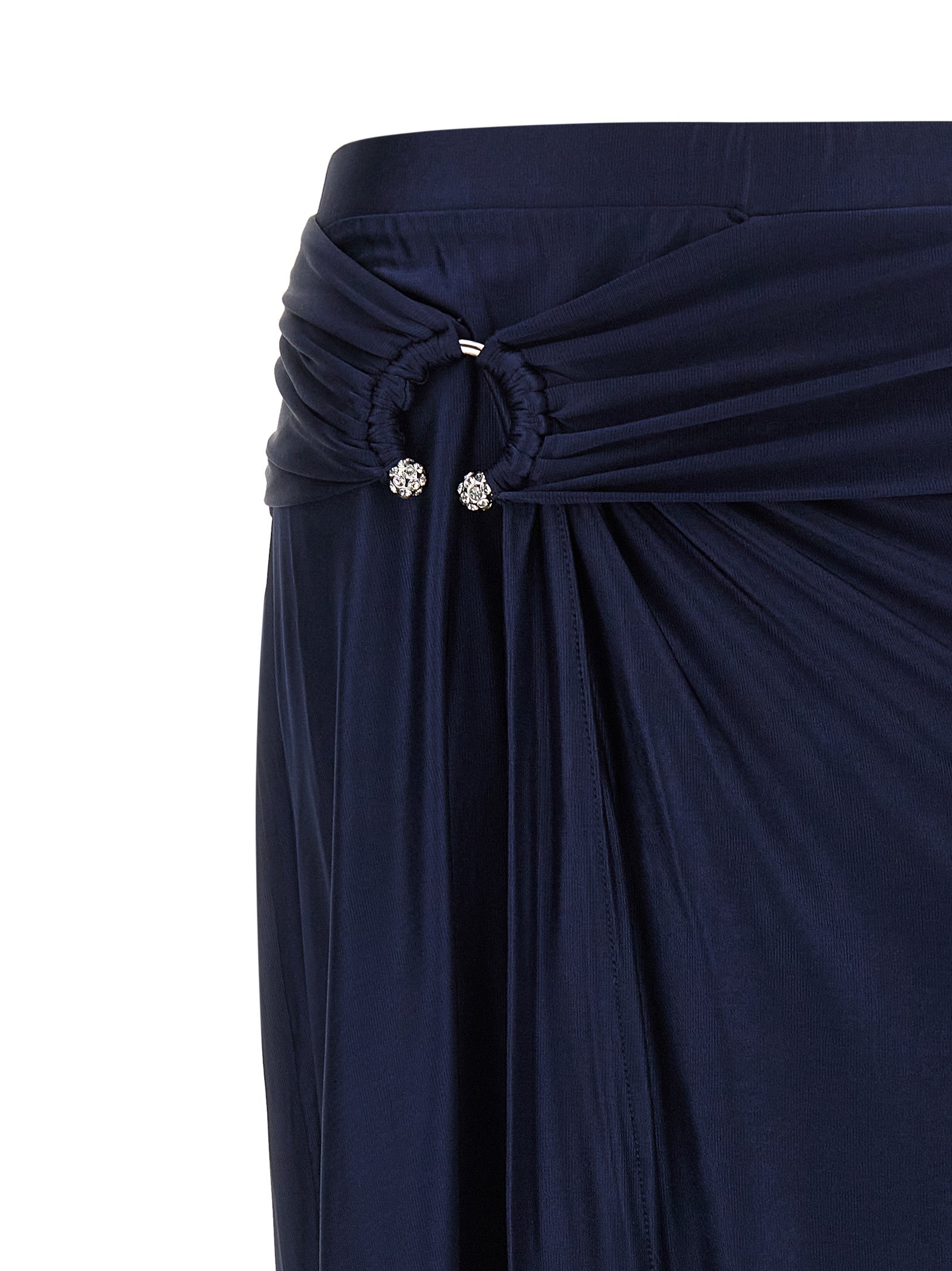 PACO RABANNE - PACO RABANNE Women’s Piercing Skirt Blue - Women’s Bottoms