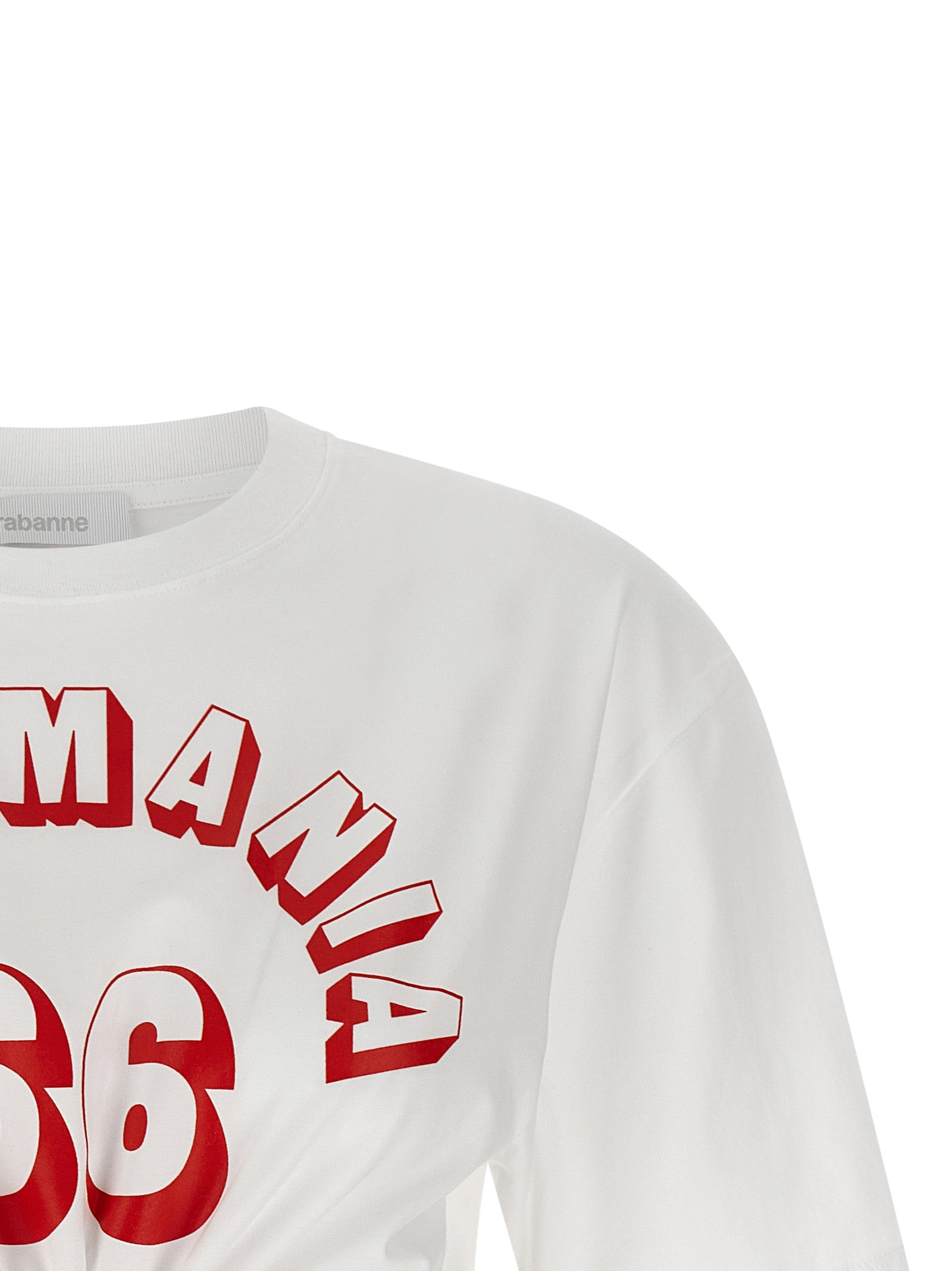 PACO RABANNE - PACO RABANNE Women’s Printed Piercing T-Shirt White - Women’s Tops