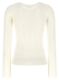 Balmain Buttons Sweater White