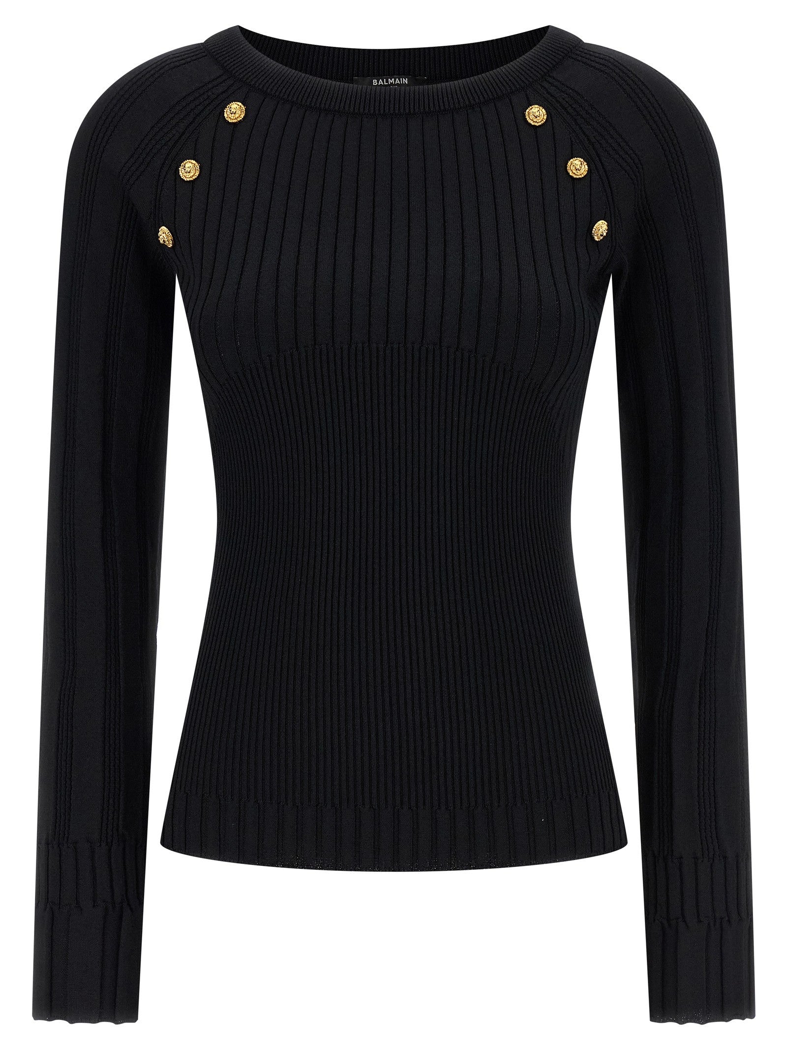 Balmain Buttons Sweater Black