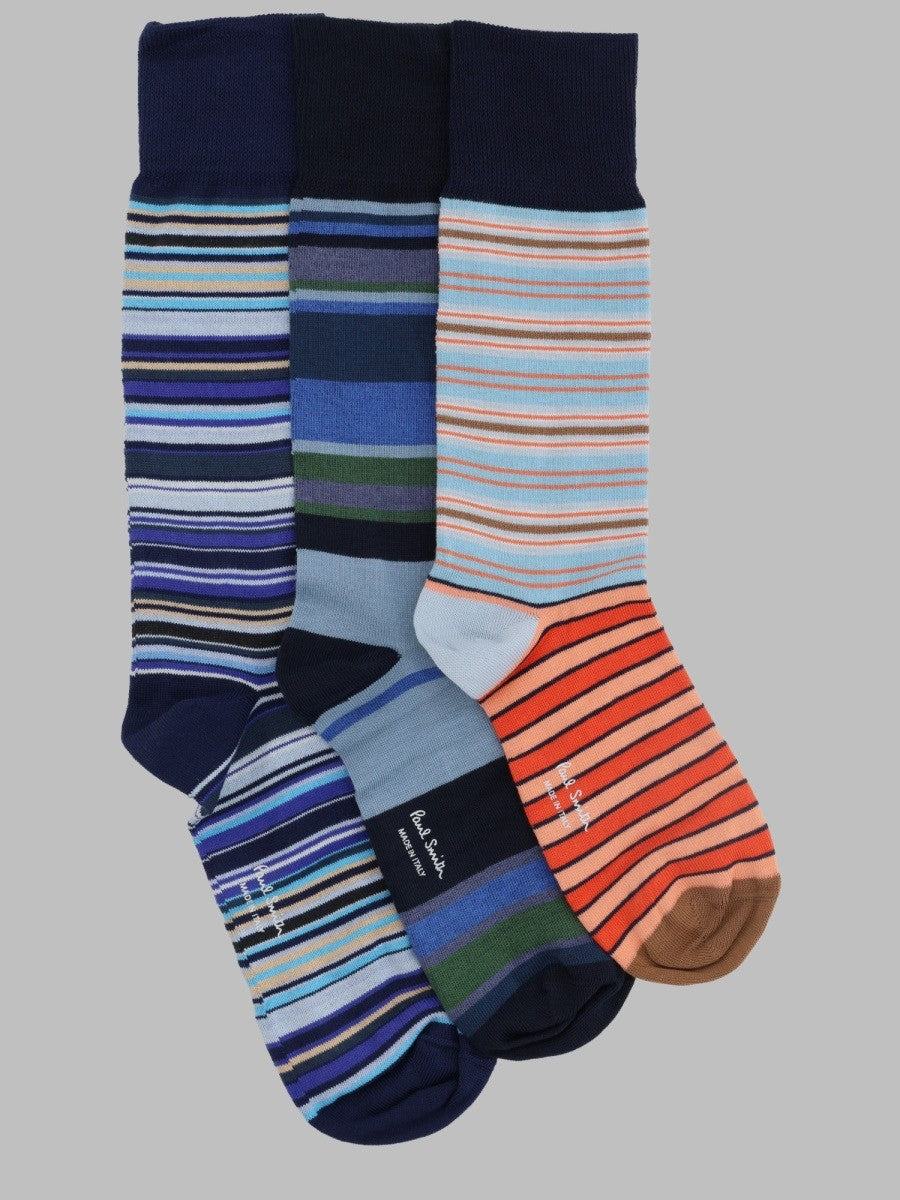 Paul Smith Men's Calzini Righe Blue