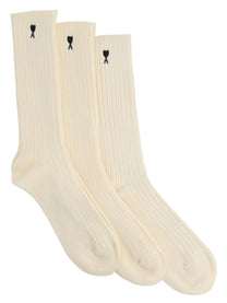 Ami Paris Unisex Calzini Ami DE Coeur White