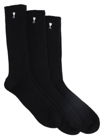 Ami Paris Unisex Calzini Ami DE Coeur Black