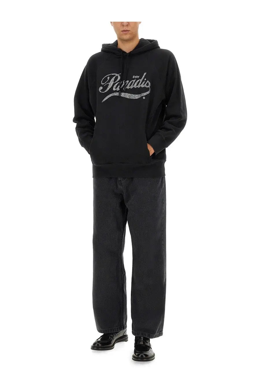 3.PARADIS Men's Hoodie Black, view 2