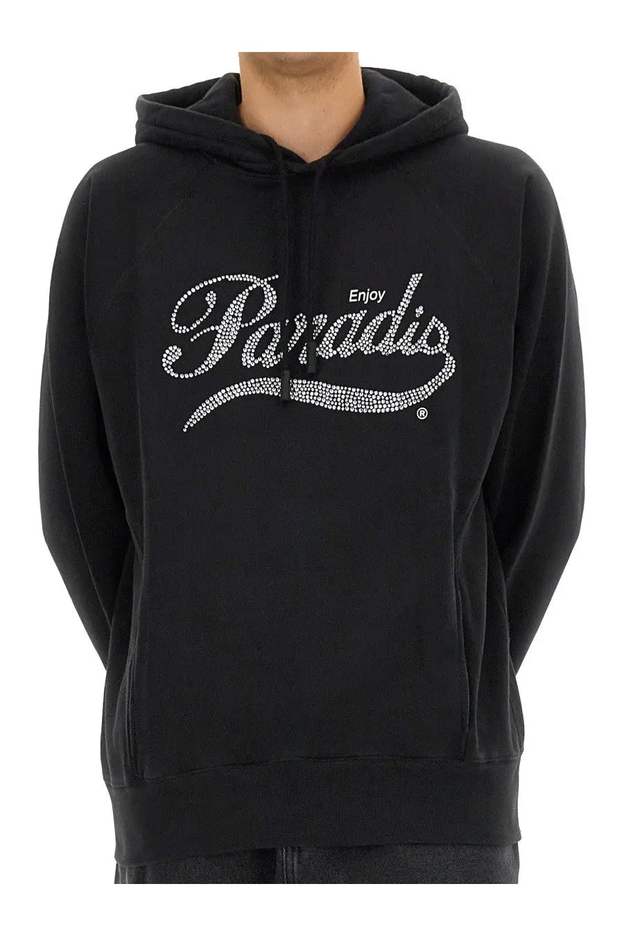 3.PARADIS Men's Hoodie Black, view 4