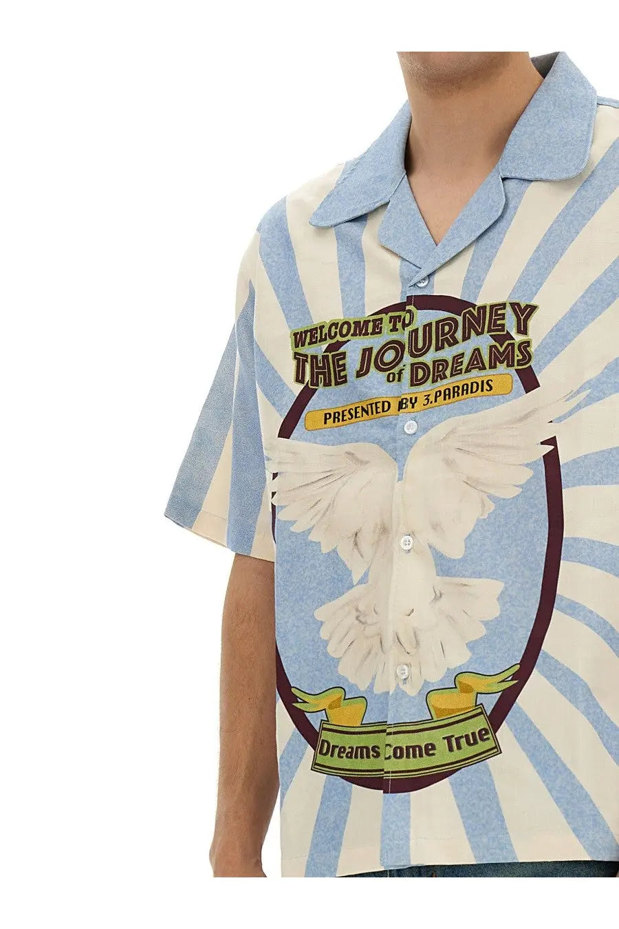 3.PARADIS Men's Journey of Dreams Shirt Blue, view 4