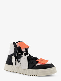 Off-White Men's Court High Top Leather Sneakers Black