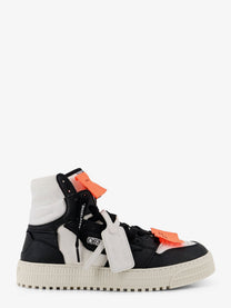 Off-White Men's Court High Top Leather Sneakers Black