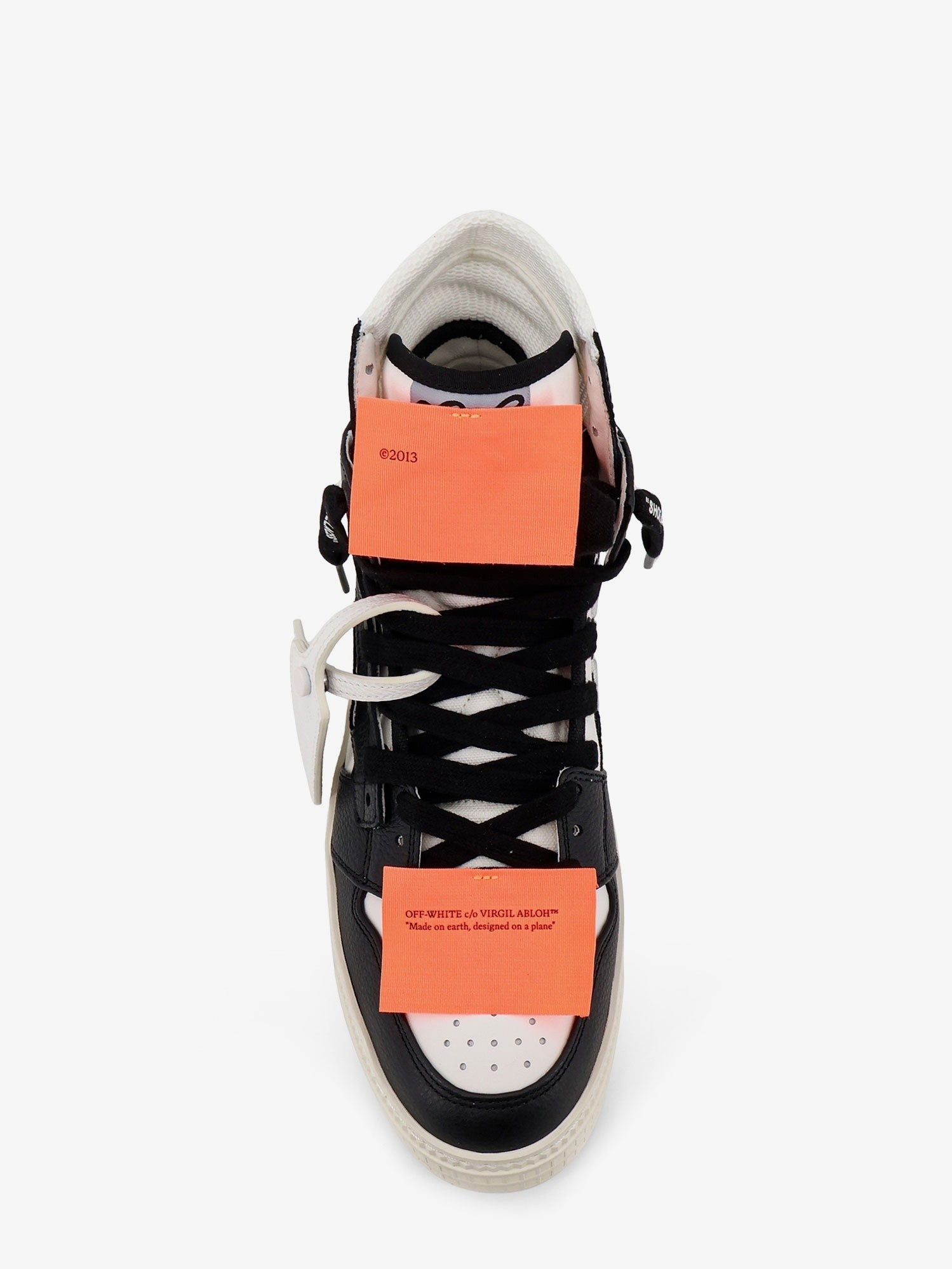 Off-White Men's Court High Top Leather Sneakers Black