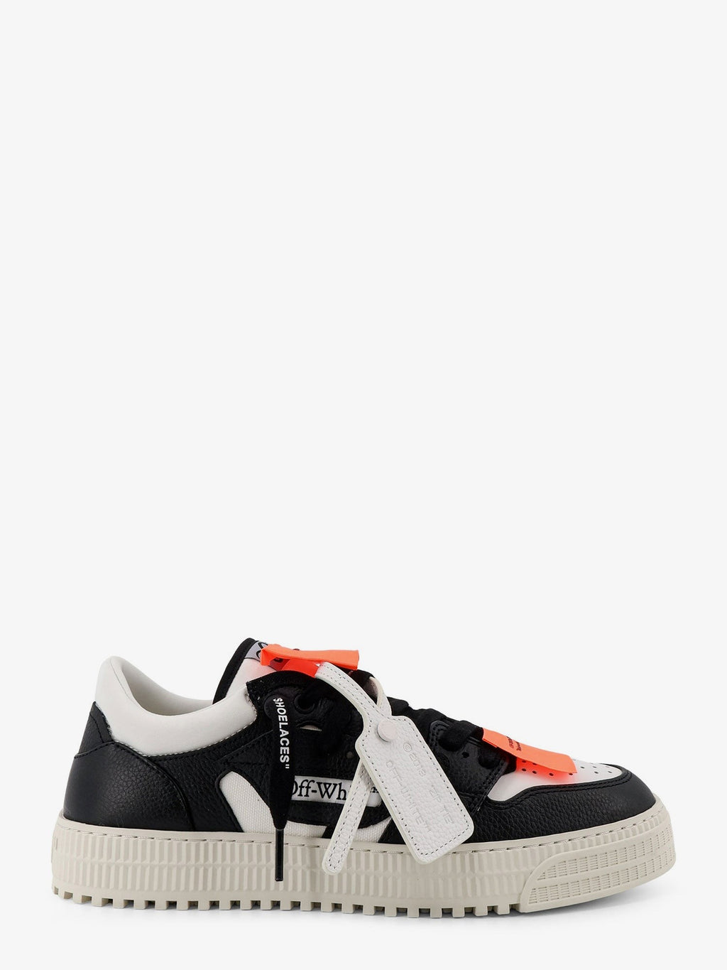 Off-White Men's Court Low Top Leather Sneakers Black