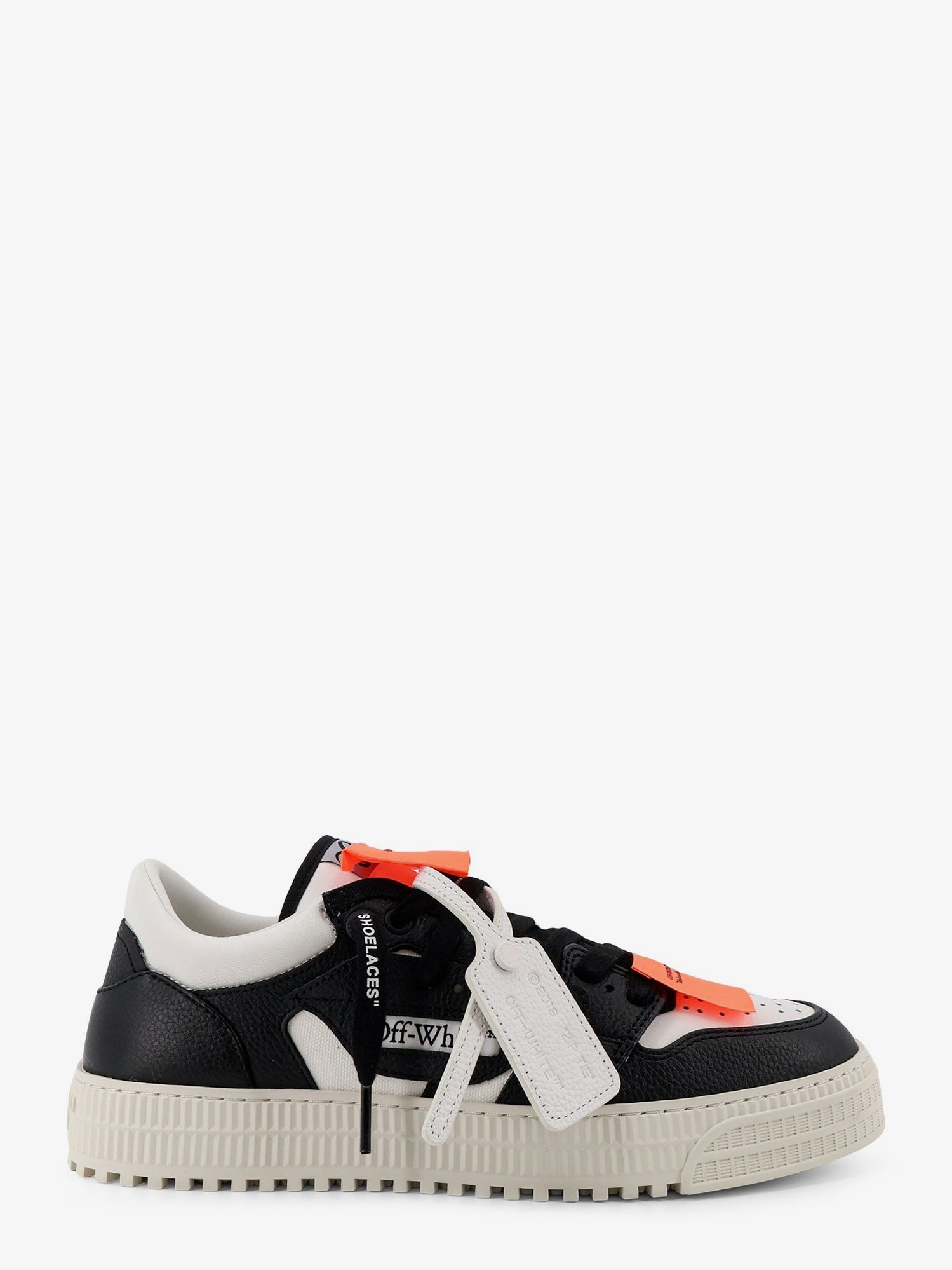 Off-White Men's Court Low Top Leather Sneakers Black