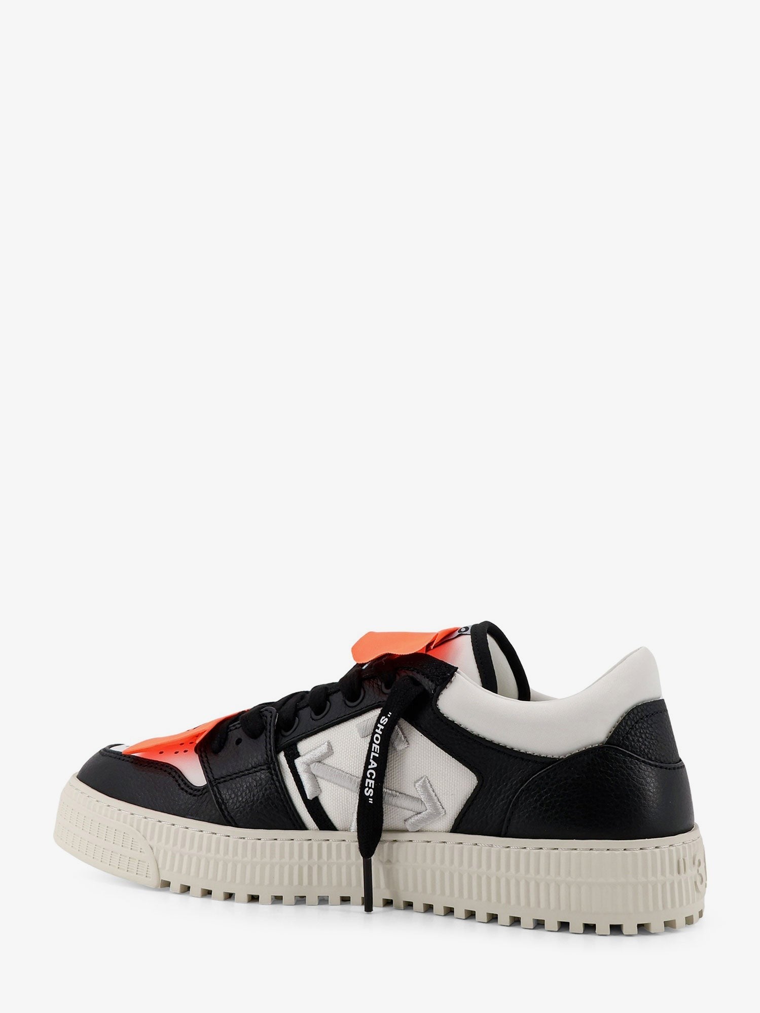 Off-White Men's Court Low Top Leather Sneakers Black
