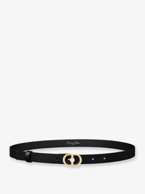 Dior Women's Montaigne Jolie Leather Belt Black