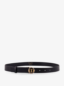 Dior Women's Montaigne Leather Belt Black