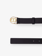 Dior Women's Montaigne Leather Belt Black, view 2